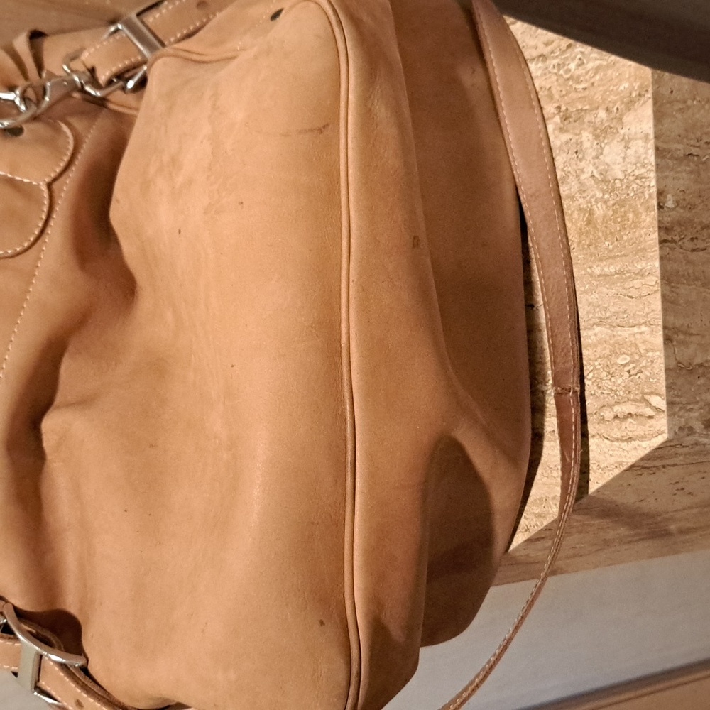 J. Peterman Company Leather Counterfeit MailBag - Picture 12 of 13
